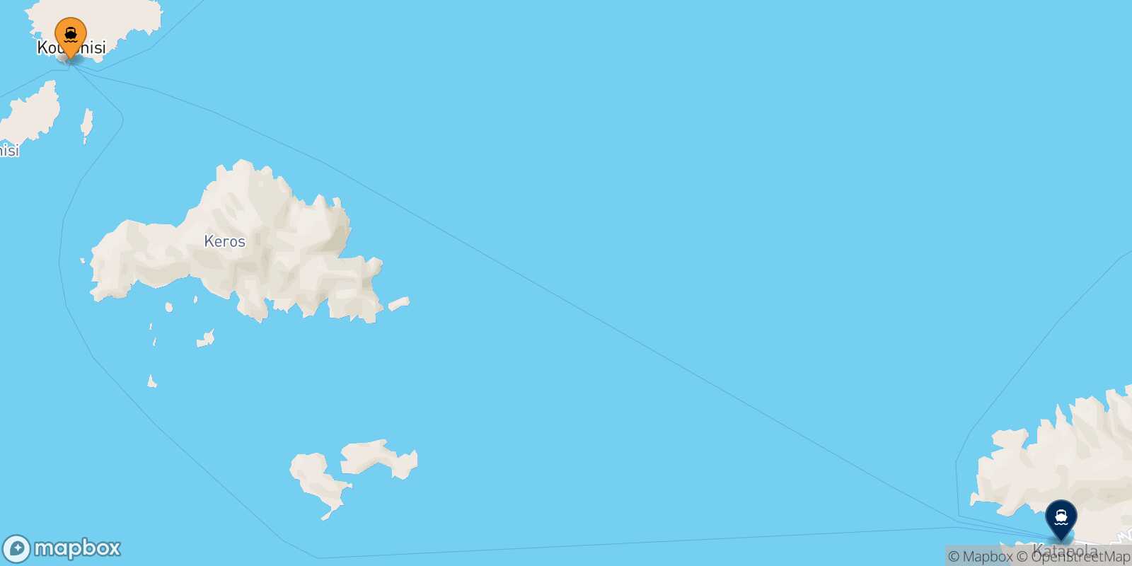 Mapa de la ruta Koufonissi Katapola (Amorgos)
