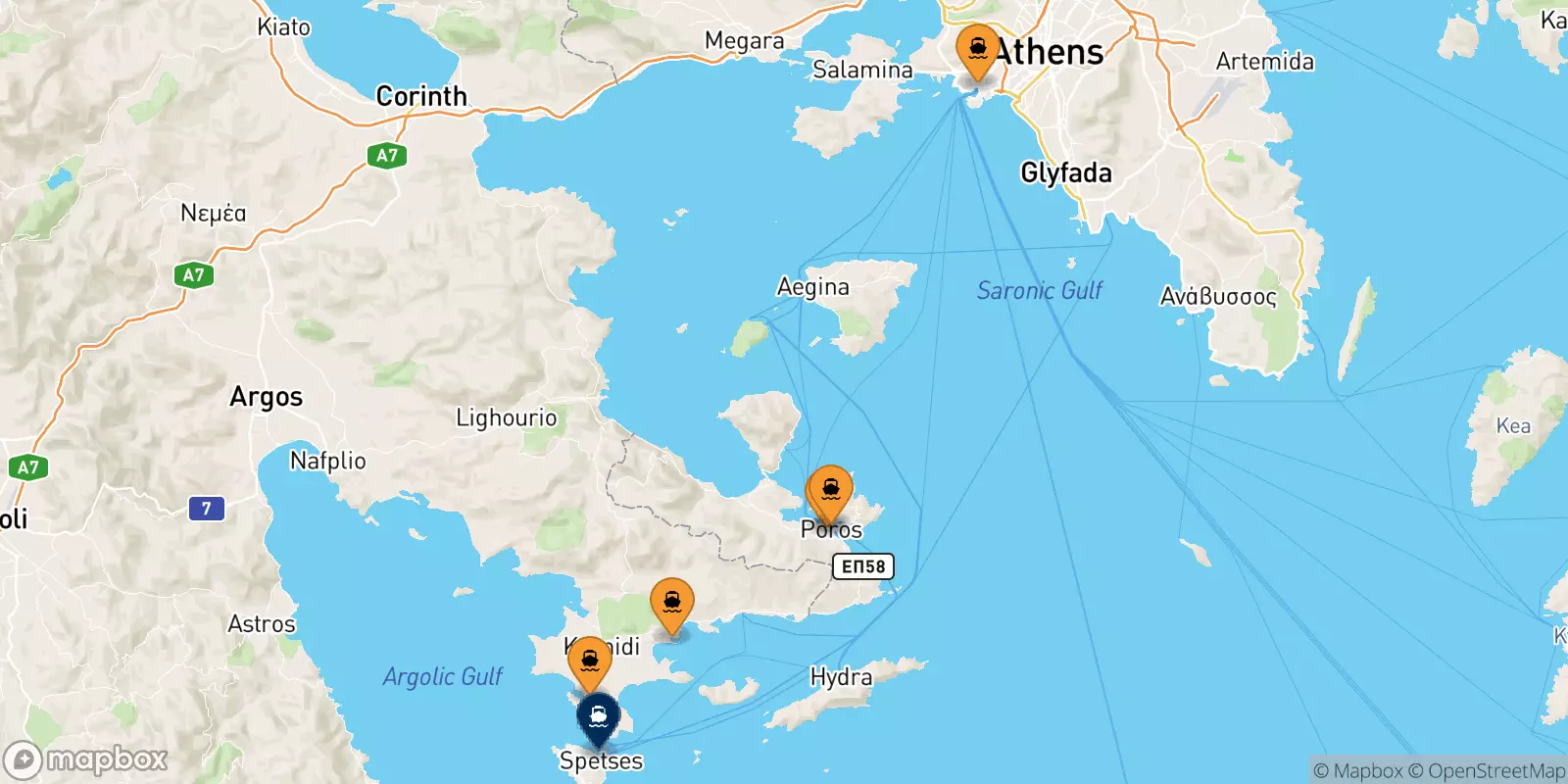 Ferries a Spetses