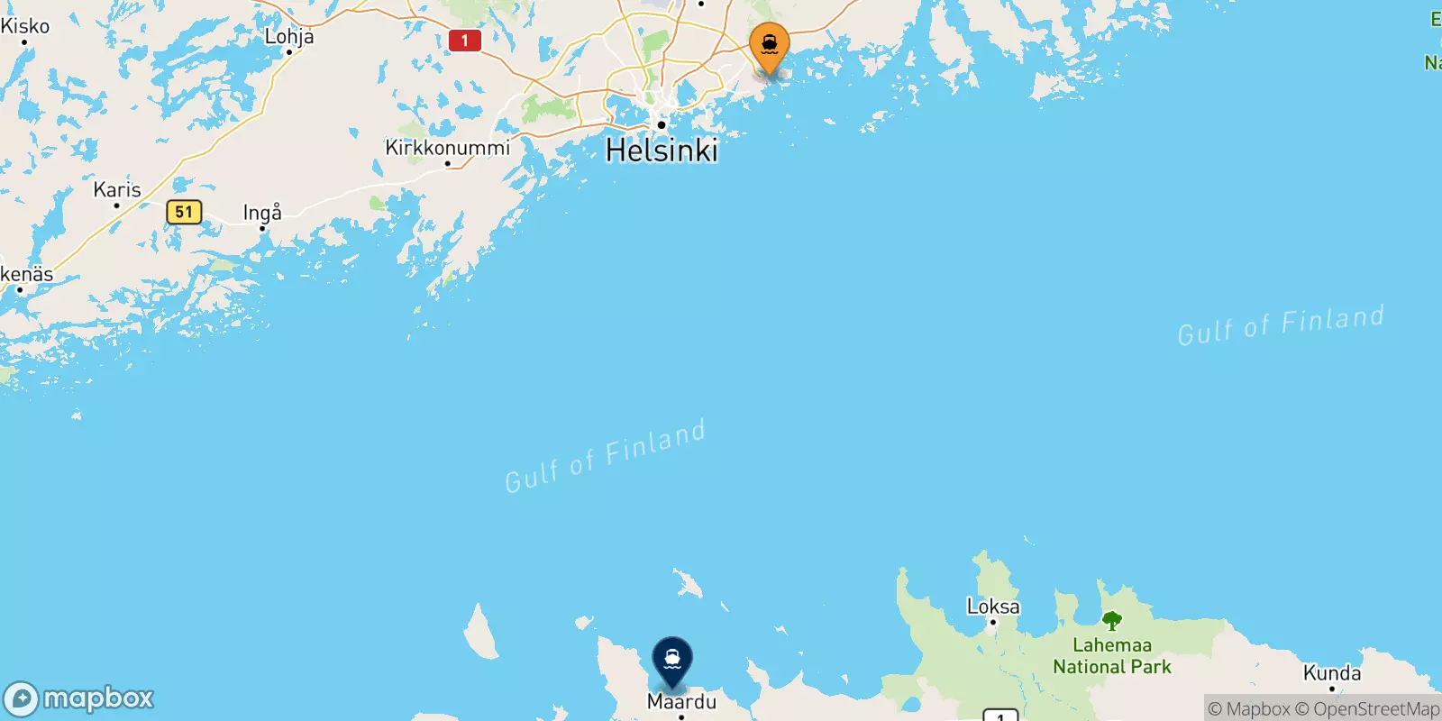 Ferries de Finlandia a Muuga