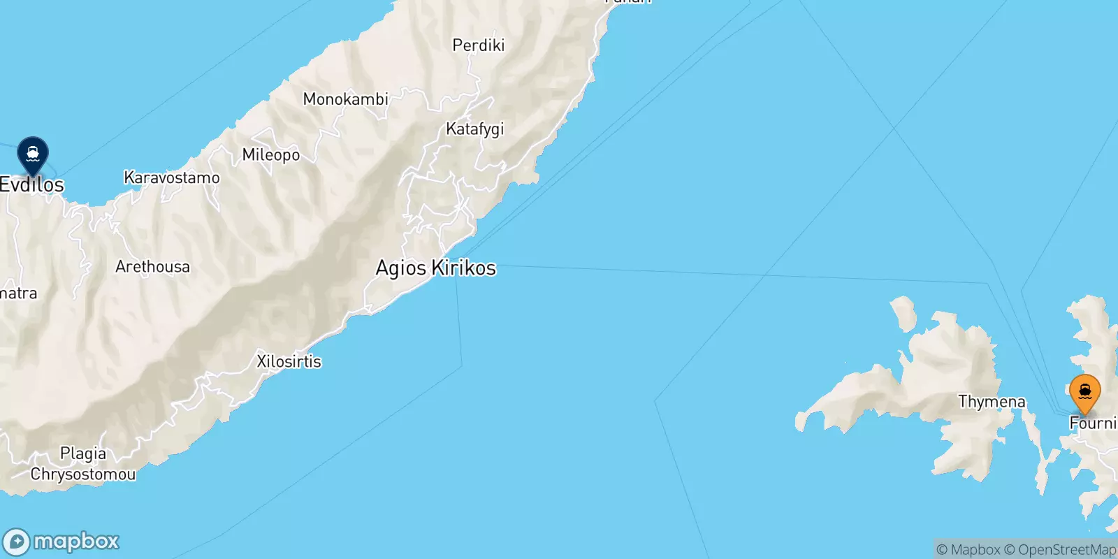 Ferries de Fourni a Evdilos (Ikaria)