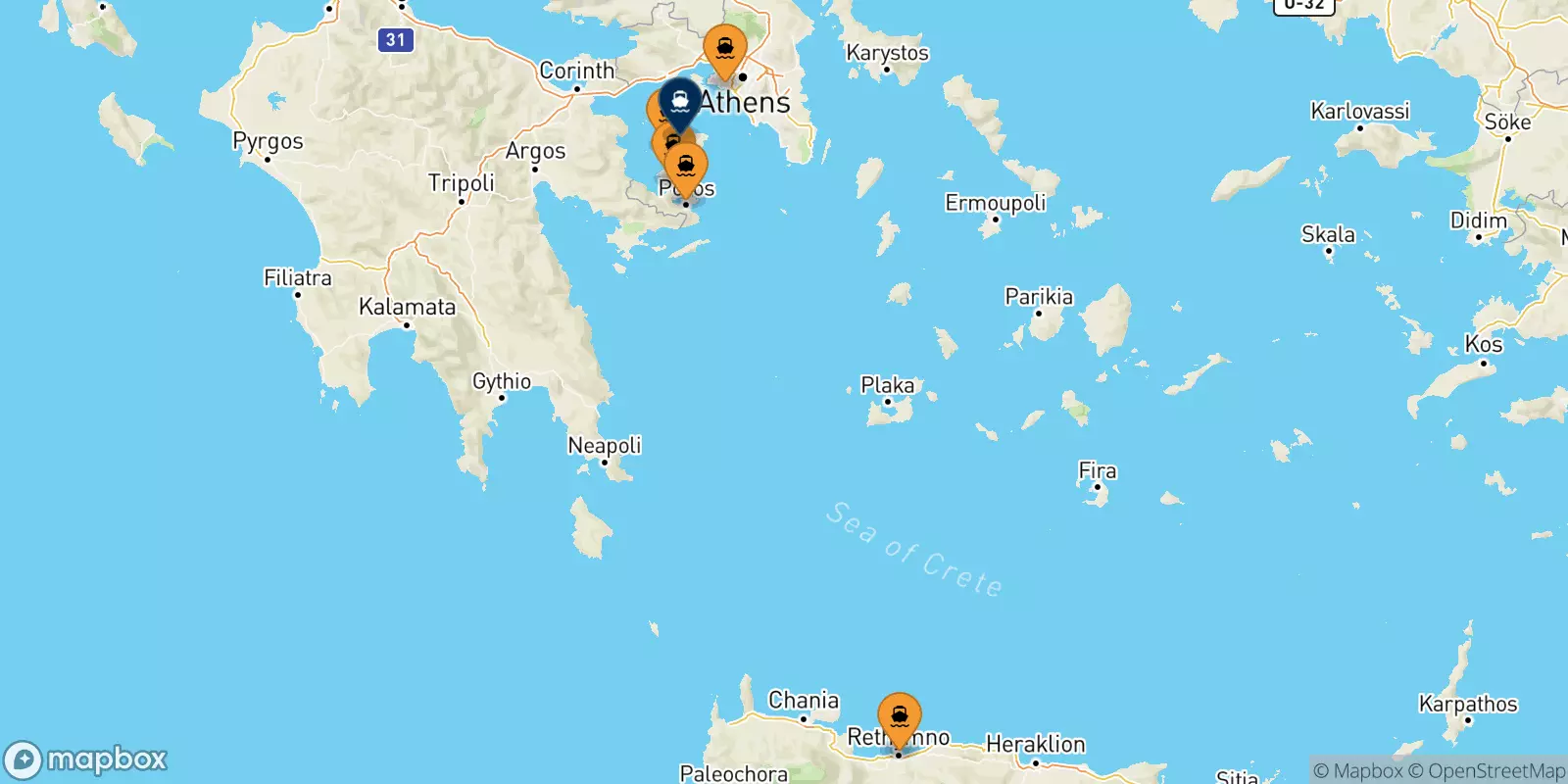 Ferries de Grecia a Aegina