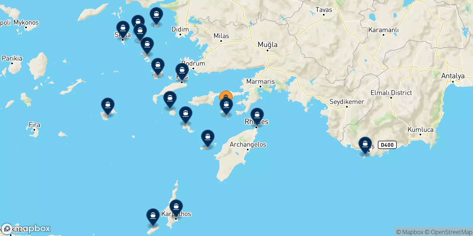 Ferries de Symi a Dodecaneso