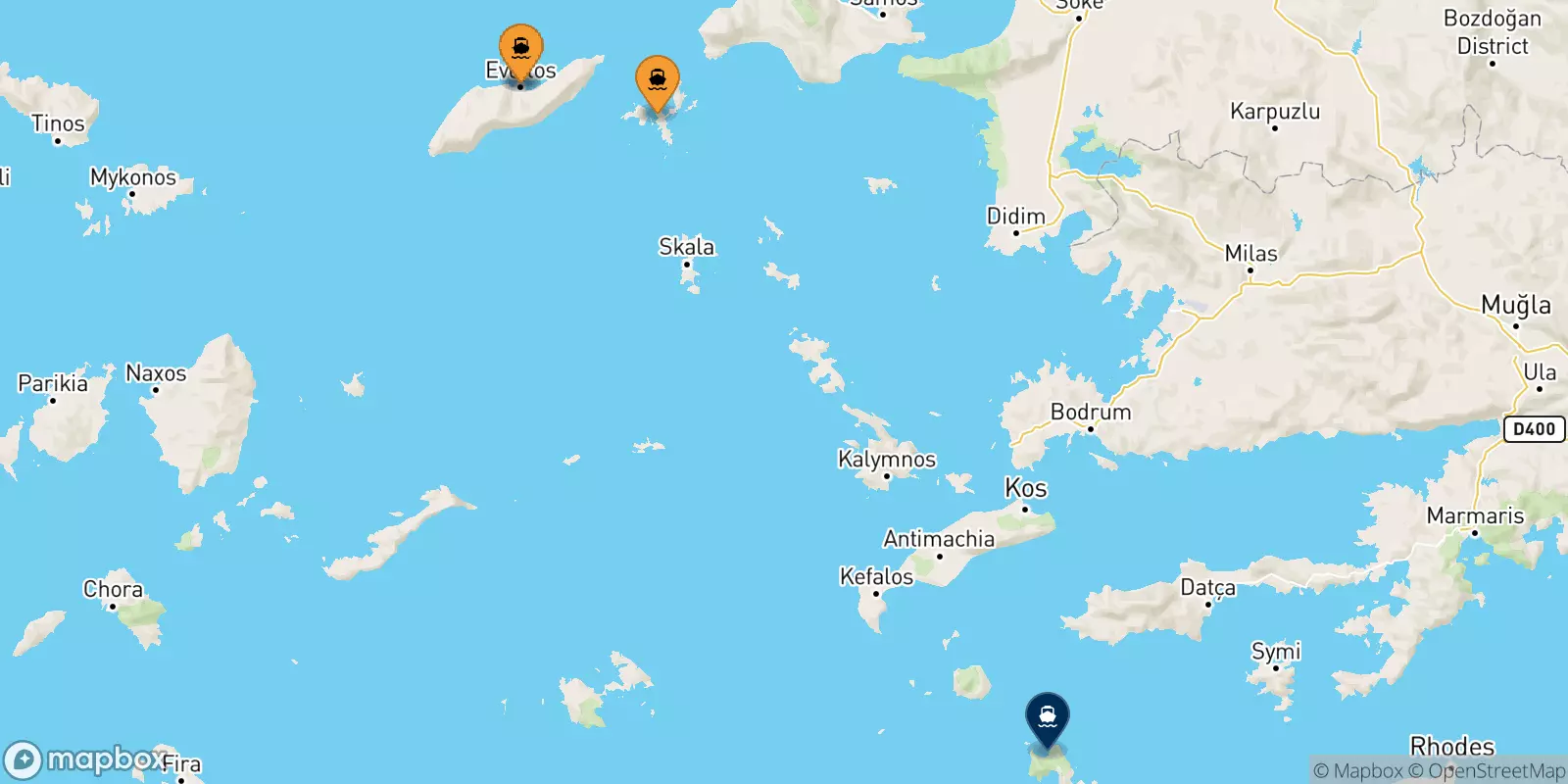 Ferries de Islas Del Egeo a Tilos