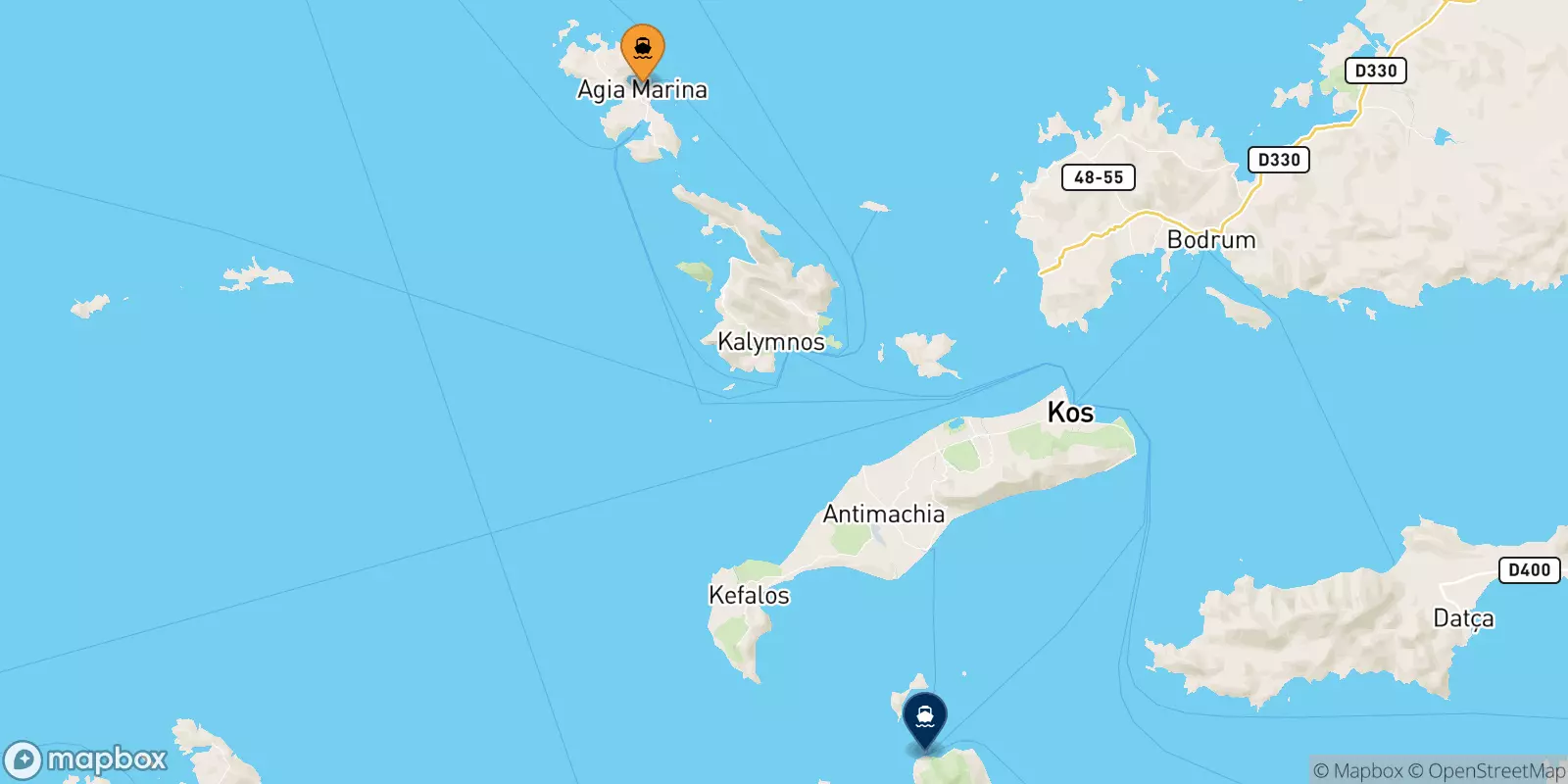 Ferries de Leros a Nisyros