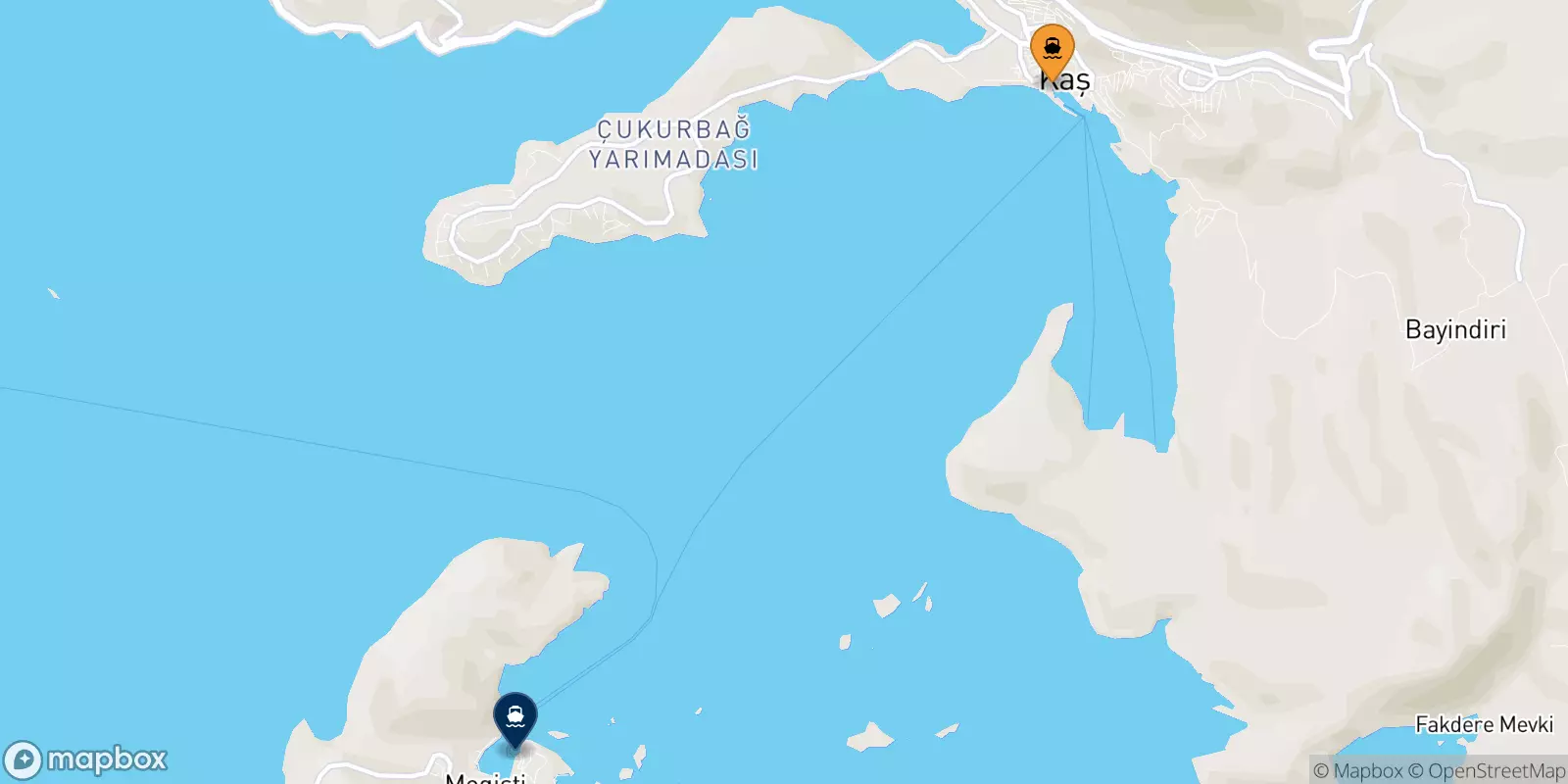 Ferries de Kas a Kastelorizo