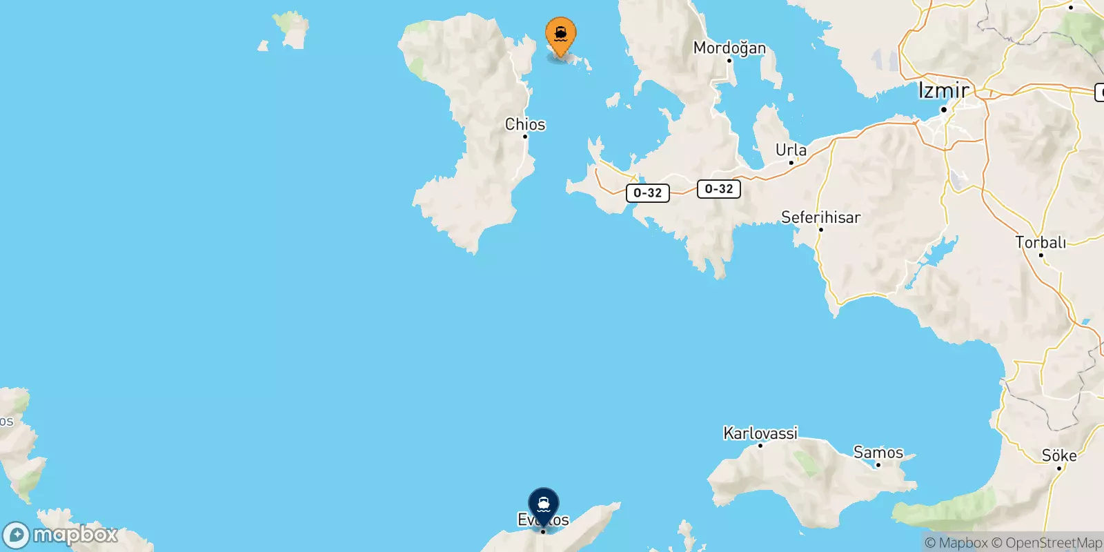 Ferries de Inousses a Evdilos (Ikaria)