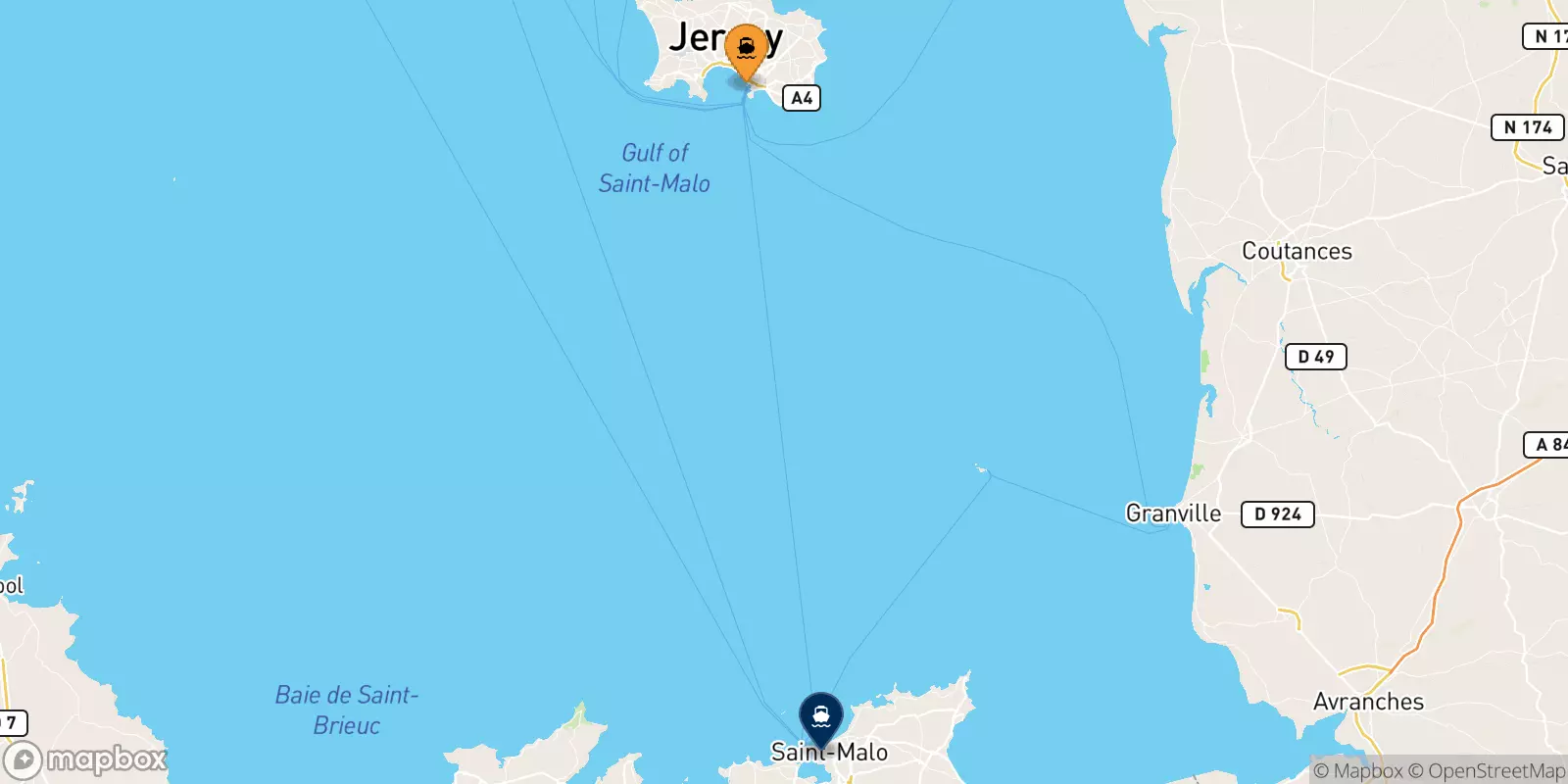 Ferries de (St Helier) Jersey a Francia