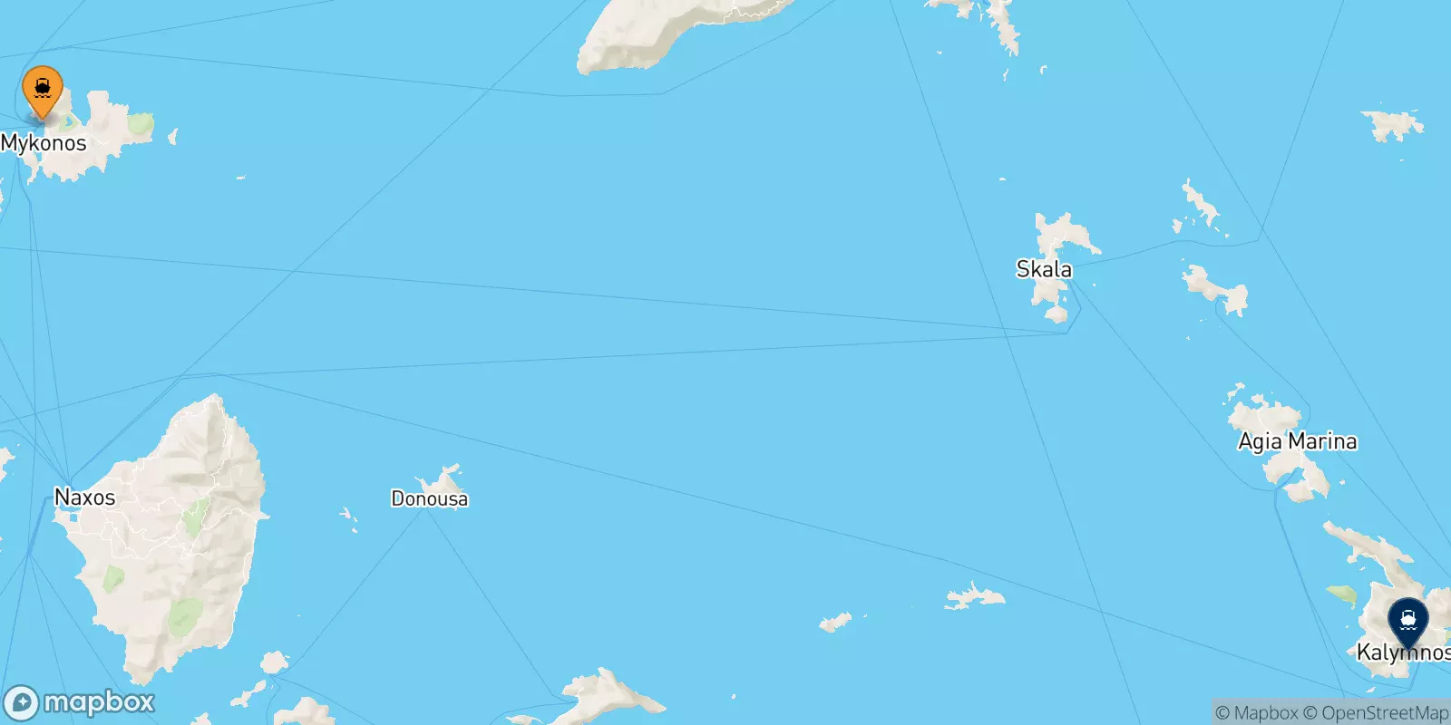 Ferries de Mykonos a Kalymnos